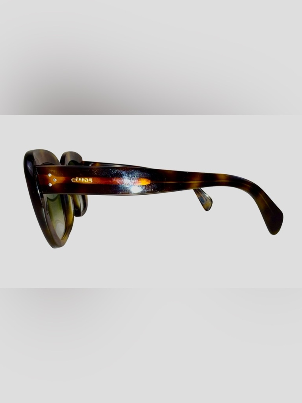 CELINE STELLA OVERSIZED TORTOISESHELL SUNGLASSES - Picture 5 of 10
